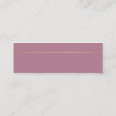 プロフェッショナルエレガントシルクフィニッシュモダンラグジュアリー スキニー名刺 (裏面)