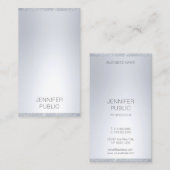 プロフェッショナルエレガントシルバーグリッターモダンシンプル 名刺 (正面/裏面)