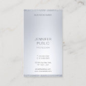 プロフェッショナルエレガントシルバーグリッターモダンシンプル 名刺 (裏面)