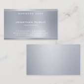 プロフェッショナルエレガントシルバールックテンプレートモダン 名刺 (正面/裏面)