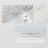 プロフェッショナルエレガントシルバー《写真》ぼけ味ツリーレディース 名刺 (正面/裏面)