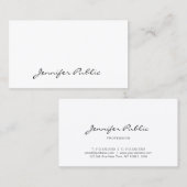 プロフェッショナルエレガントシンプルかわいらしモダンプレーン 名刺 (正面/裏面)