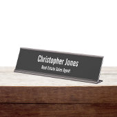 プロフェッショナルエレガントシンプルオフィスのエグゼクティブタイトル デスクネームプレート
