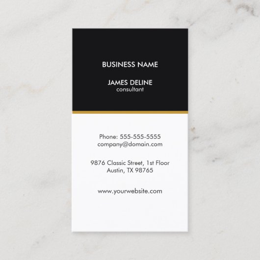 プロフェッショナルエレガントシンプルコンサルタント 名刺 (正面)