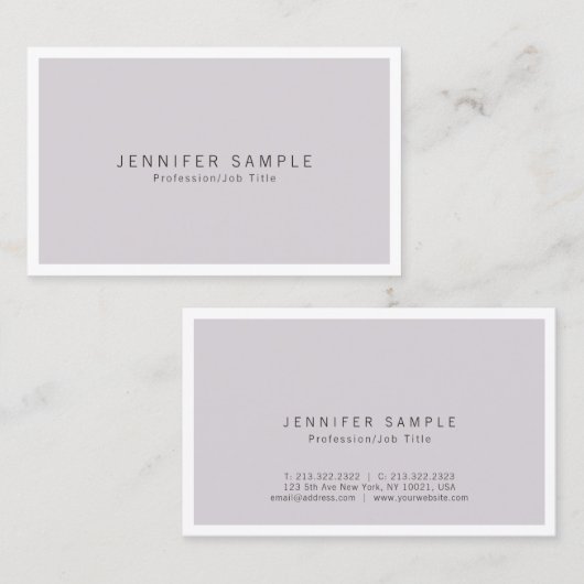 プロフェッショナルエレガントシンプルシックプレーン 名刺 (正面/裏面)