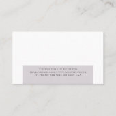 プロフェッショナルエレガントシンプルデザインプモダンラン 名刺 (裏面)