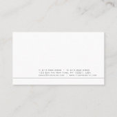 プロフェッショナルエレガントシンプルデザインプレーンモダン 名刺 (裏面)