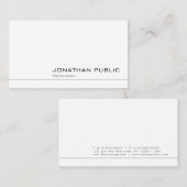 プロフェッショナルエレガントシンプルデザインプレーンモダン 名刺 (正面/裏面)