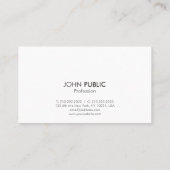 プロフェッショナルエレガントシンプルデザイン白黒 名刺 (裏面)