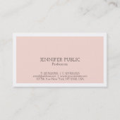 プロフェッショナルエレガントシンプルデザイン赤面ピンク 名刺 (正面)