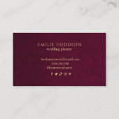 プロフェッショナルエレガントシンプルブルゴーニュ 名刺 (裏面)
