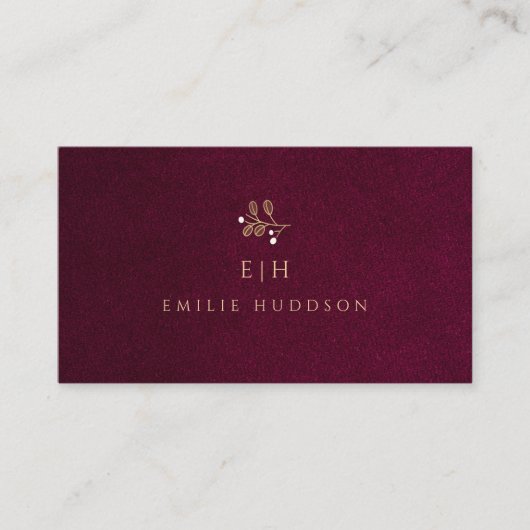 プロフェッショナルエレガントシンプルブルゴーニュ 名刺 (正面)