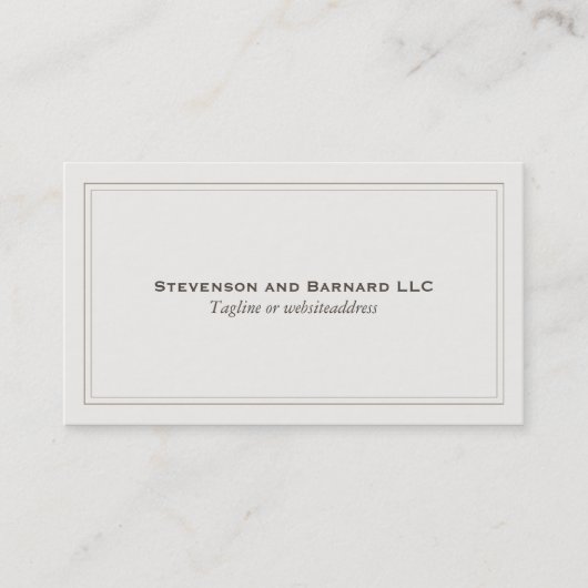 プロフェッショナルエレガントシンプルプレインライトベージュ 名刺 (正面)