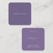 プロフェッショナルエレガントシンプルプレーントレンディーモダン スクエア名刺 (正面/裏面)