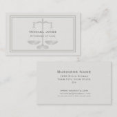 プロフェッショナルエレガントシンプルプレーン弁護士クリーム 名刺 (正面/裏面)