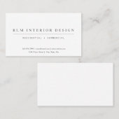 プロフェッショナルエレガントシンプルホワイト名刺 名刺 (正面/裏面)