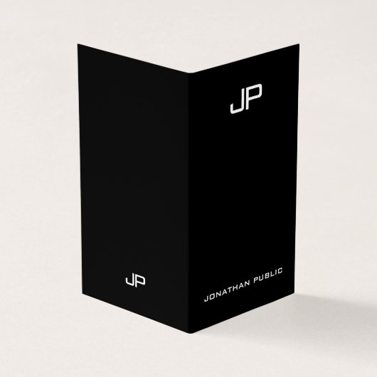 プロフェッショナルエレガントシンプルモノグモダンラム折り畳み 名刺 (外部)