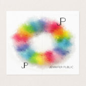 プロフェッショナルエレガントシンプルモノグモダンラム折り畳み 名刺 (外部フラット)