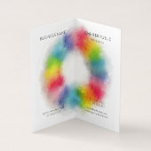 プロフェッショナルエレガントシンプルモノグモダンラム折り畳み 名刺 (内部)