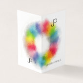 プロフェッショナルエレガントシンプルモノグモダンラム折り畳み 名刺 (外部)