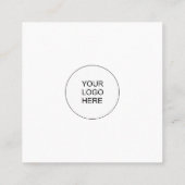 プロフェッショナルエレガントシンプル金ゴールドテンプレートモダン スクエア名刺 (裏面)