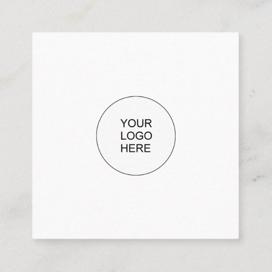 プロフェッショナルエレガントシンプル金ゴールドテンプレートモダン スクエア名刺 (裏面)