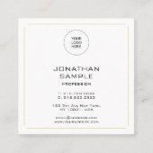 プロフェッショナルエレガントシンプル金ゴールドテンプレートモダン スクエア名刺 (正面)