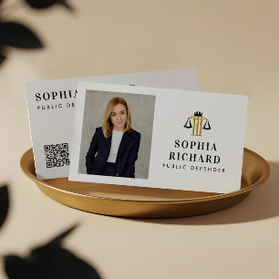 プロフェッショナルエレガントジャスティス・スケール・ロー社写真 名刺
