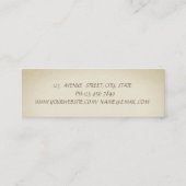 プロフェッショナルエレガントスタイリッシュキラキラ、ドレス スキニー名刺 (裏面)