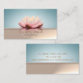 プロフェッショナルエレガントスタイリッシュシックロータス 名刺 (正面/裏面)