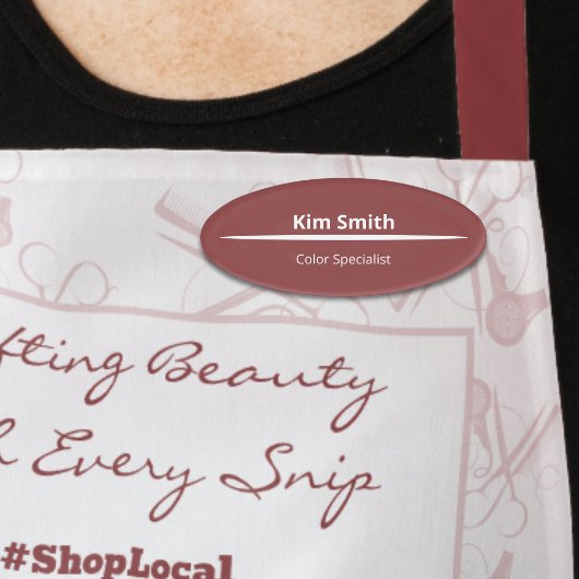 プロフェッショナルエレガントスモーキトパーズの専門知識とオーバル 名札