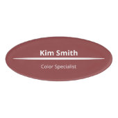 プロフェッショナルエレガントスモーキトパーズの専門知識とオーバル 名札 (正面)