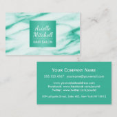 プロフェッショナルエレガントターコイズアラバスターマーブル 名刺 (正面/裏面)