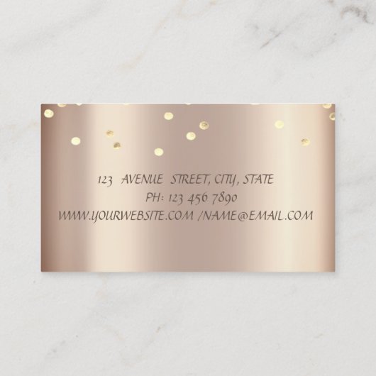 プロフェッショナルエレガントダイヤモンドダークレッドロータス 名刺 (裏面)