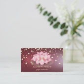 プロフェッショナルエレガントダイヤモンドダークレッドロータス 名刺 (スタンド正面)