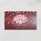 プロフェッショナルエレガントダイヤモンドダークレッドロータス 名刺 (正面)