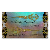 プロフェッショナルエレガントダブルシザーズウォーターズエッジ マグネット名刺 (正面)