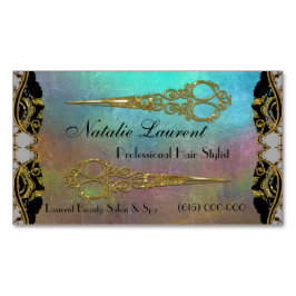 プロフェッショナルエレガントダブルシザーズウォーターズエッジ マグネット名刺