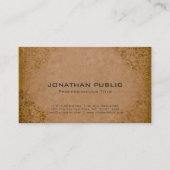 プロフェッショナルエレガントダマスクプレミアムシックラグジュアリー 名刺 (正面)