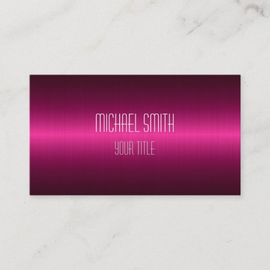プロフェッショナルエレガントダークモダンホットピンク 名刺 (正面)