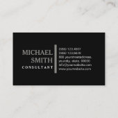 プロフェッショナルエレガントチタモダンンプレーンブラック 名刺 (裏面)