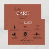 プロフェッショナルエレガントテラコッタキャンドル気に サンキューカード (正面/裏面)