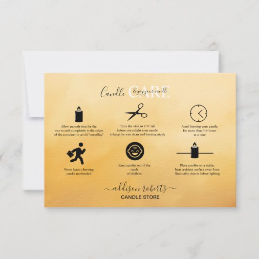 プロフェッショナルエレガントテラコッタキャンドル気に サンキューカード (正面)