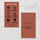 プロフェッショナルエレガントテラコッタボホジュエリー気に 名刺 (正面/裏面)