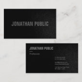 プロフェッショナルエレガントテンプレートブラックレザールック 名刺 (正面/裏面)