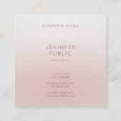 プロフェッショナルエレガントテンプレートモダンミニマル スクエア名刺 (裏面)