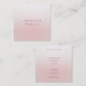 プロフェッショナルエレガントテンプレートモダンミニマル スクエア名刺 (正面/裏面)