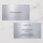 プロフェッショナルエレガントデザインシルバールッモダンクトップ 名刺 (正面/裏面)