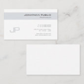 プロフェッショナルエレガントデザインモノグラムプレーントレンディー 名刺 (正面/裏面)