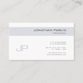 プロフェッショナルエレガントデザインモノグラムプレーントレンディー 名刺 (正面)